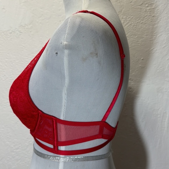 Victoria’s Secret Bra Very Sexy Lightly Lined Plunge Red Women's 32C/C70 - Picture 3 of 10